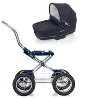 Коляска для новорожденных Inglesina Vittoria (шасси Comfort Chrome) marina chrome/blue