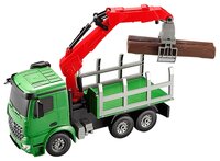 Лесовоз Double Eagle Mercedes-Benz Actros (E352-003) 1:20 38 см зеленый/красный/серый