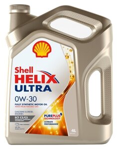 Фото Синтетическое моторное масло SHELL Helix Ultra ECT C2/C3 0W-30 4 л