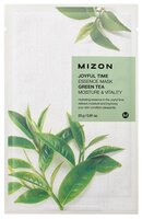 Mizon Joyful Time Essence Mask Green Tea тканевая маска с экстрактом зеленого чая 23 г 1 шт. саше