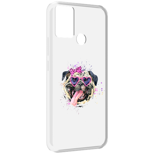 Чехол MyPads Веселая собака для Infinix Hot 11 Play задняя-панель-накладка-бампер