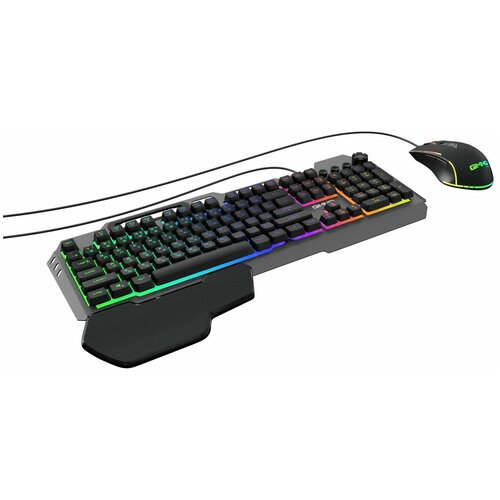 Клавиатура + мышь Oklick GMNG 700GMK клав:черный мышь:черный USB Multimedia LED (1533156)