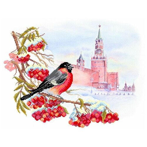 Рисунок на шелке Матренин Посад Московская зима, 37x49 см