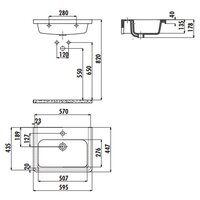 Раковина 59.5 см Creavit İPEK IP060 белый