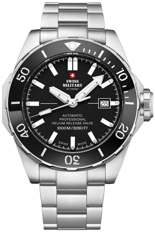 Наручные часы SWISS MILITARY BY CHRONO Наручные часы Swiss Military by Chrono SMA34092.01, серебряный, черный