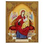 Алмазная мозаика на подрамнике Икона Божией Матери Всецарица 27х33 см (картина стразами) (AS72618) - изображение