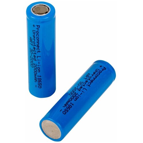 Аккумуляторная батарейка ProConnect 10 штук 18650 Li-Ion 2000 mAh 3.7V 30-2000