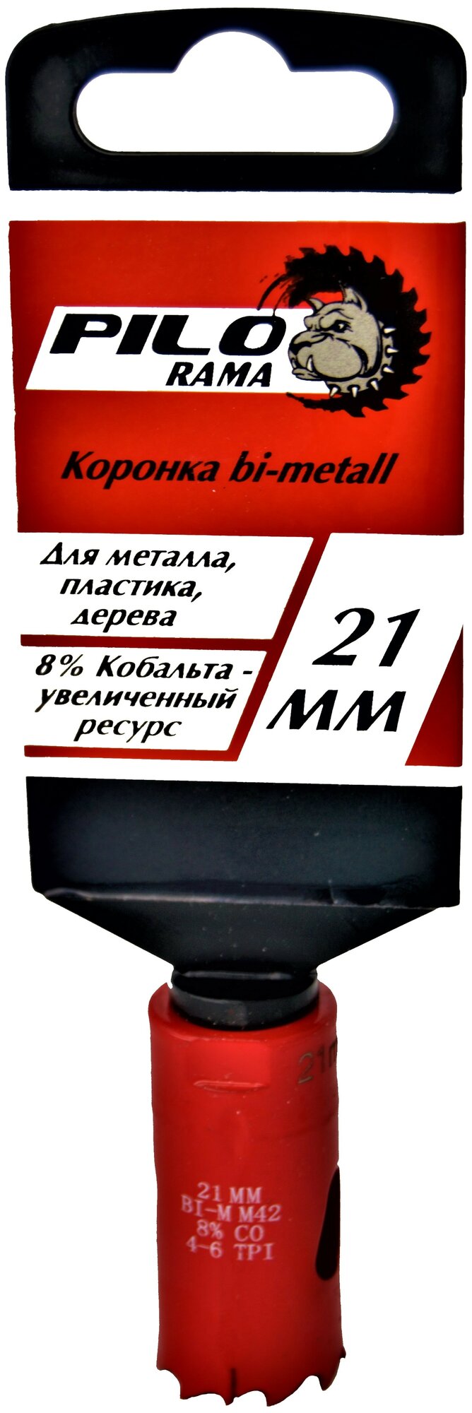 Коронка би-металл 8%Co 21мм "Pilorama"