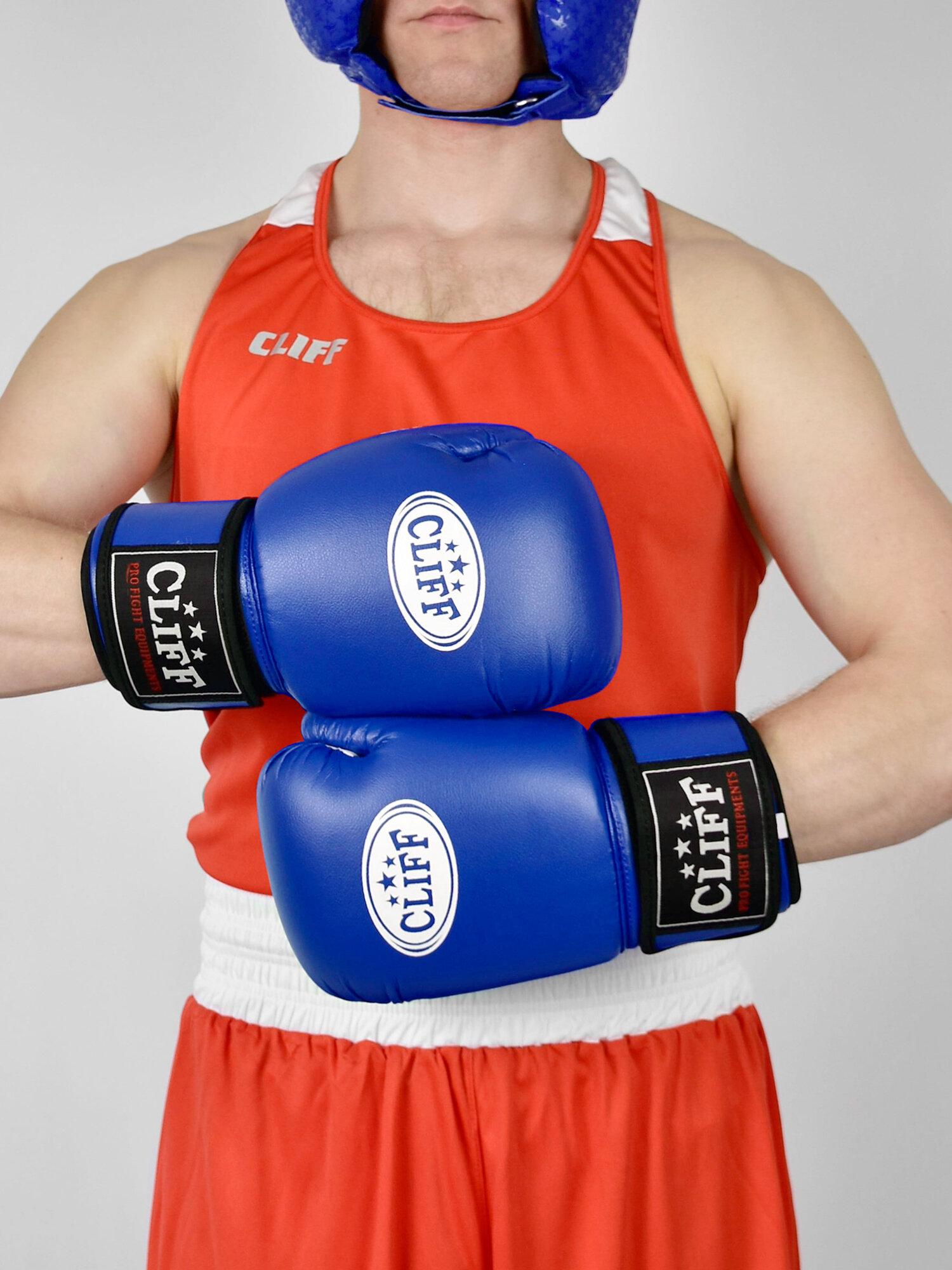 Перчатки боксерские CLUB PVC 4 oz цвет: синий\унисекс\тренировочные.