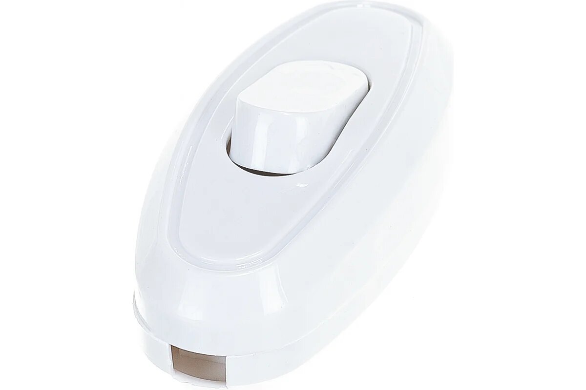 Переключатель UNIVersal A106 белый для бра пластик 6A 250V