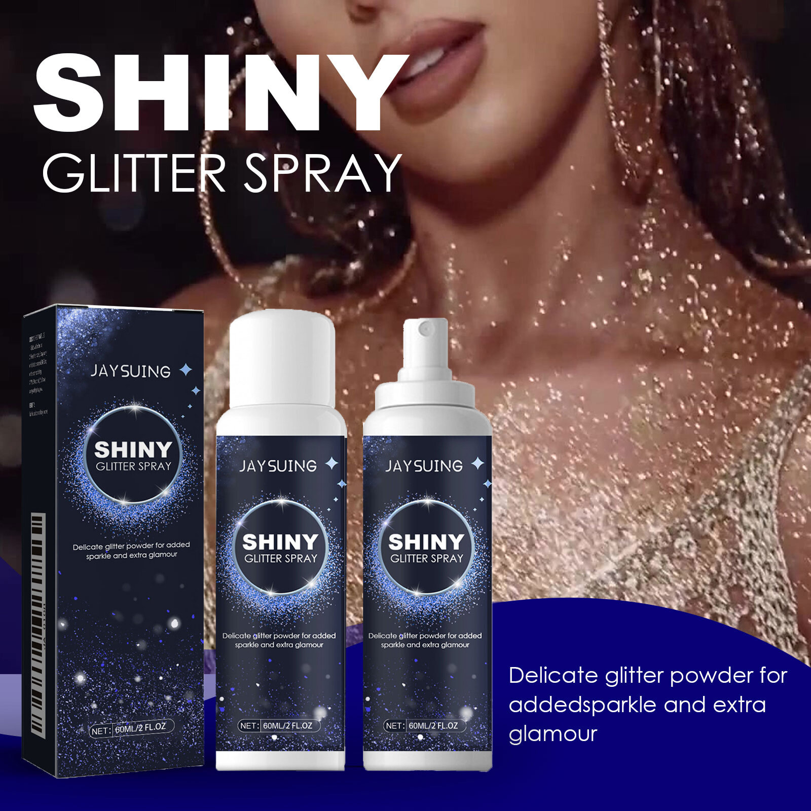Спрей Jaysuing Brightening Glitter Spray, для волос, для Хэллоуина