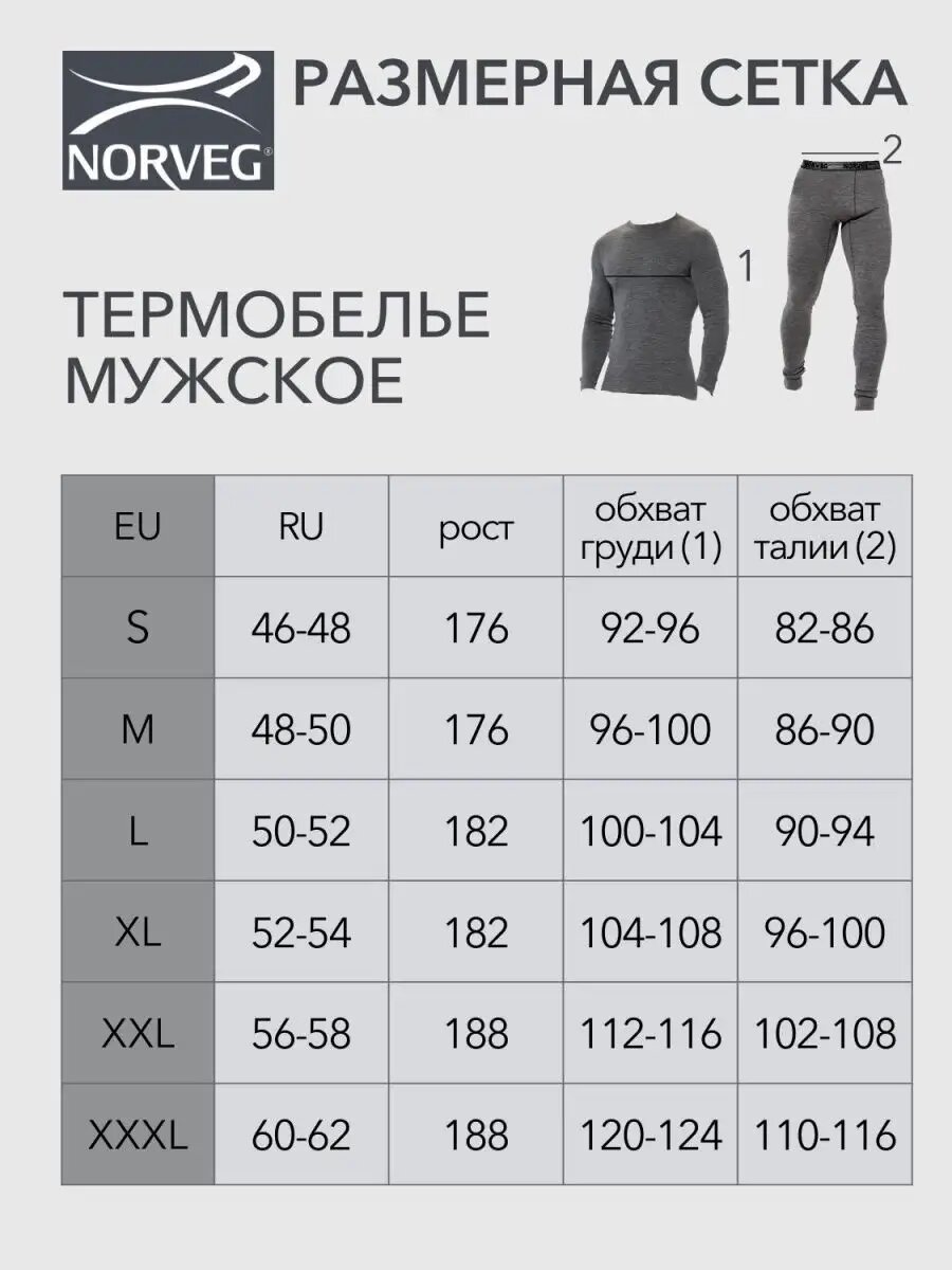 Комплект термобелья NORVEG SOFT+, размер L / 50-52, черный — фото 1