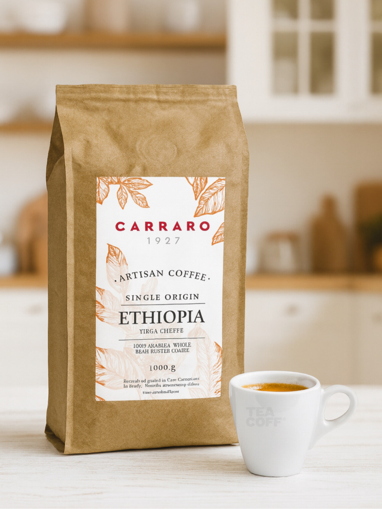 Кофейные зерна Carraro Ethiopia 1кг