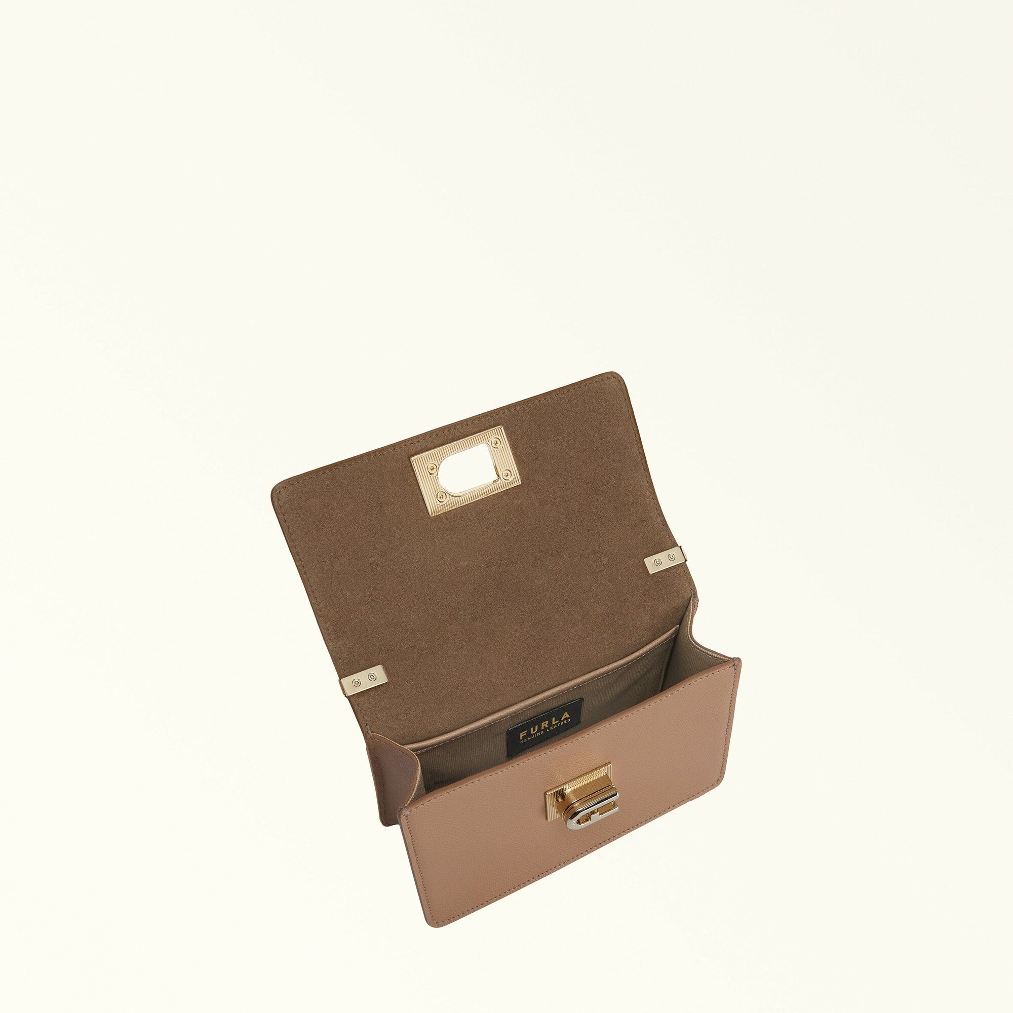 Сумка кросс-боди FURLA 1927 MINI CROSSBODY 20, фактура зернистая, бежевый — фото 1