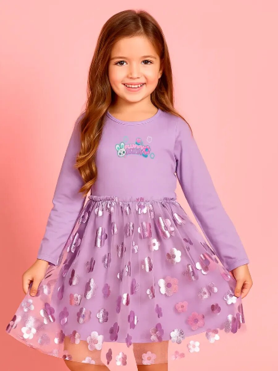 Платье Kari Kids размер 3-4 фиолетовый