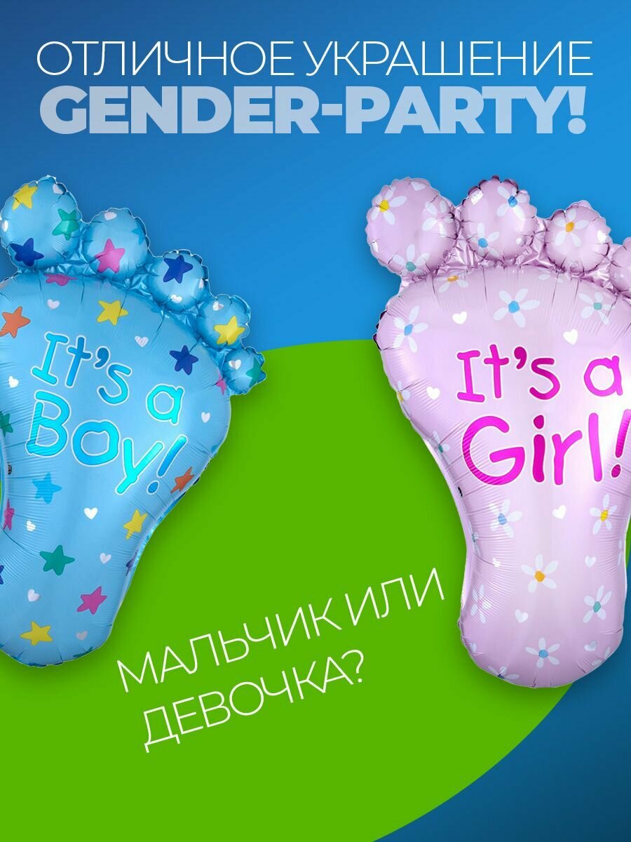 Набор шарок Гендер Пати мальчик и девочка 2 штуки — фото 1
