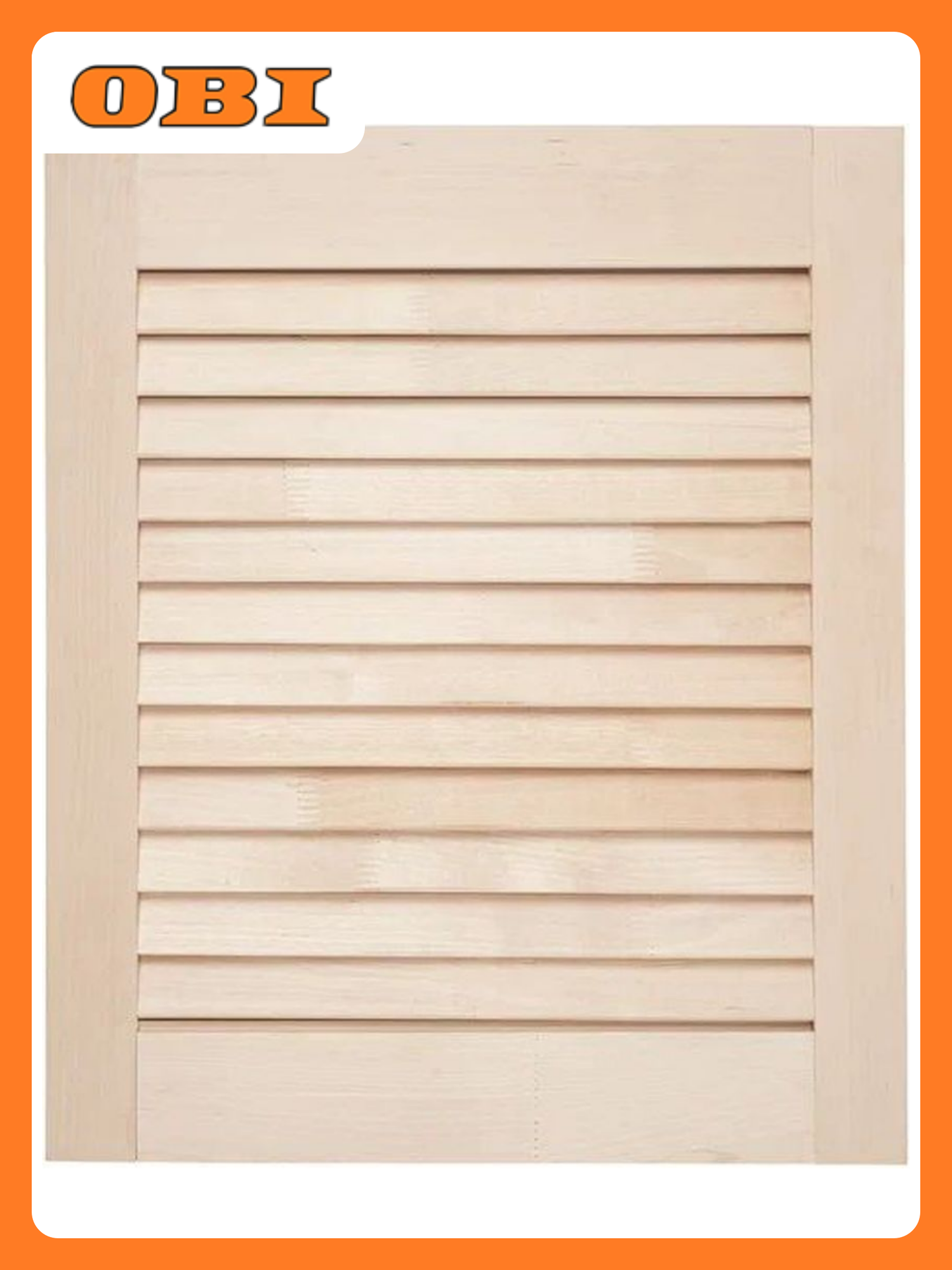 Жалюзийная дверь для шкафов и систем хранения береза сорт A 20x394х1805 мм