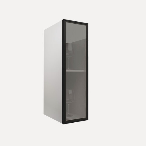 Изображение товара Фасад из алюминиевого профиля со стеклом Aluminum Glass 19,7х59,7х2 см, черный анод/графит