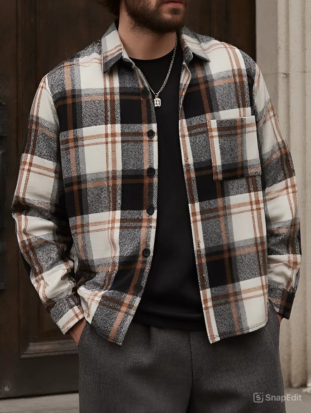 Рубашка U.M.W. мужская в клетку