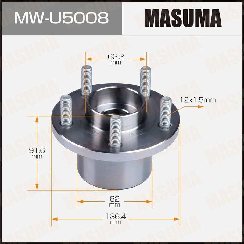 Ступичный узел задний MASUMA MW-U5008 Ford Mondeo, Focus 07-