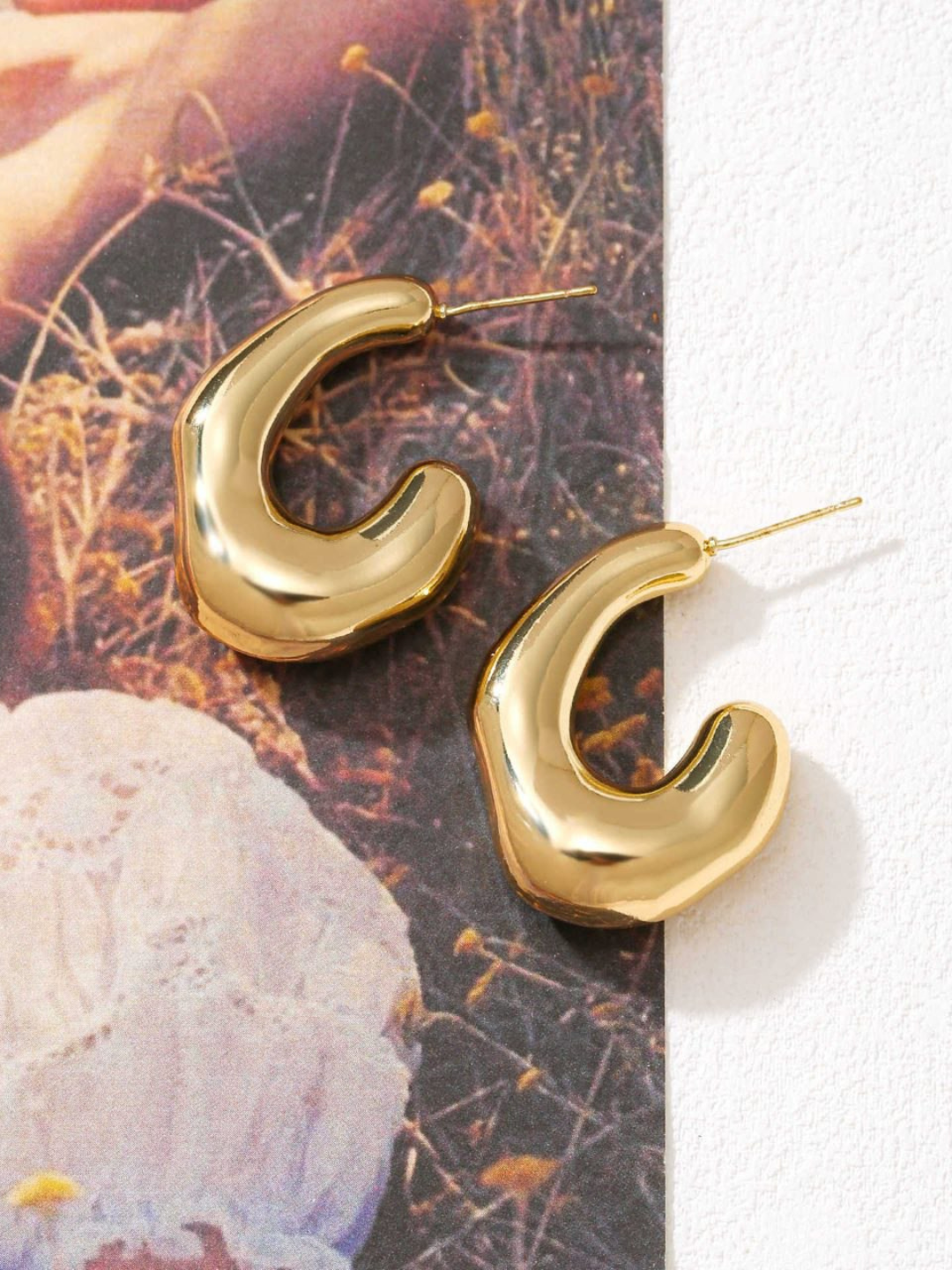 Серьги с подвесками, циркон, размер 3 мм, gold — фото 1