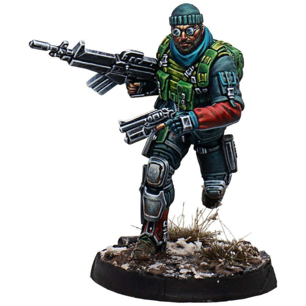 Настольная игра Infinity: Ariadna N4 - Reinf. Brigadier Jacques Bruant (AP Spitfire) — фото 1