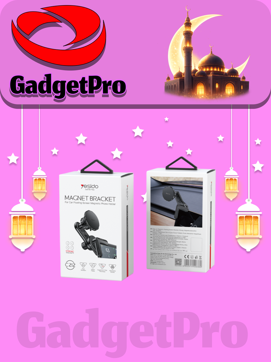 Автомобильный магнитный держатель Yesido C212 для телефона с плавающим экраном: надежный и современный держатель