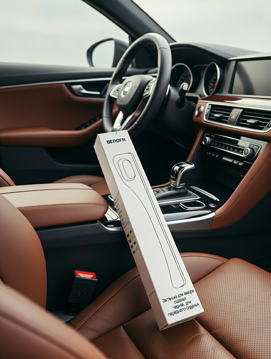 Заглушка для зазора сиденья 700119, черная, для переднего сиденья — фото 1