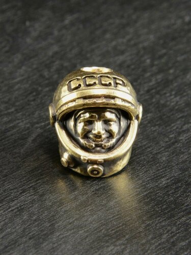 Изображение товара Бусина для темляка паракорда браслета гагарин малая из ювелирной латуни