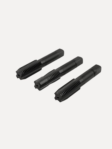 Изображение товара Набор метчиков NORGAU Industrial M 18 из HSS-E (Co 5%), по стали, чугуну и цветным металлам, 3 предмета.