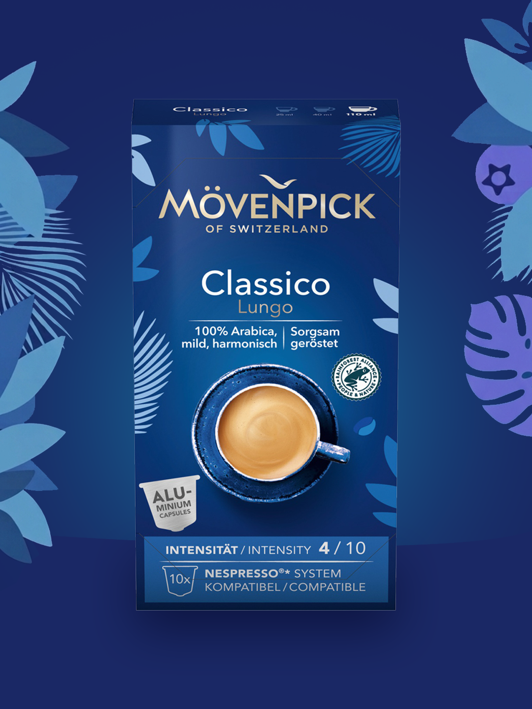 Кофе в капсулах Movenpick Classico Lungo, произведено в Германии