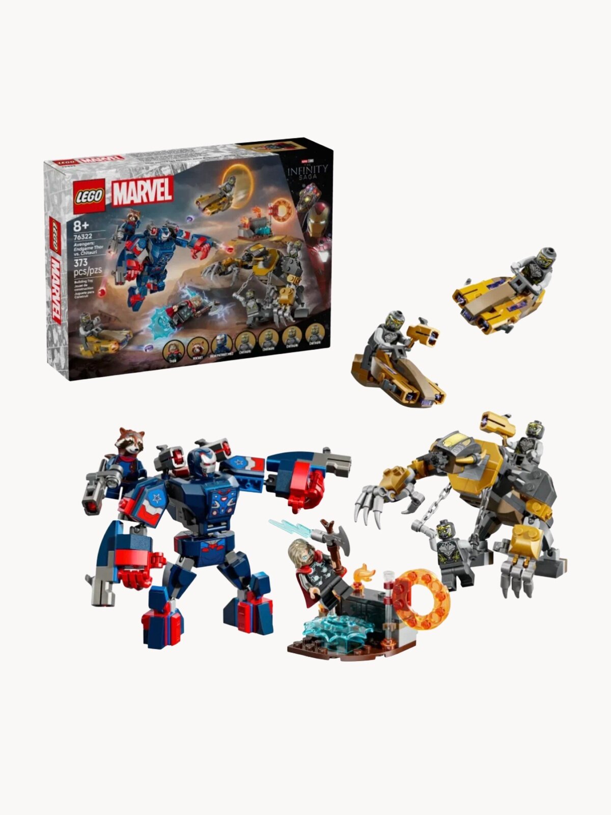 Конструктор LEGO Super Heroes 76322 Мстители: Финал. Тор против Читаури, 373 дет.