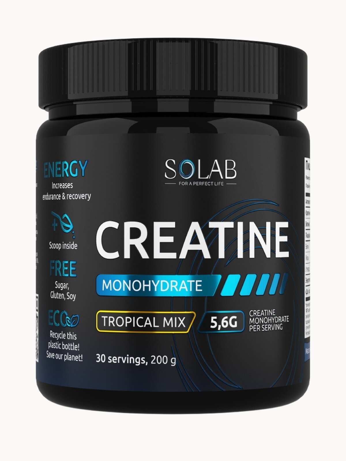 Креатин моногидрат порошок 30 порций, вкус тропик, 200 гр спортивное питание