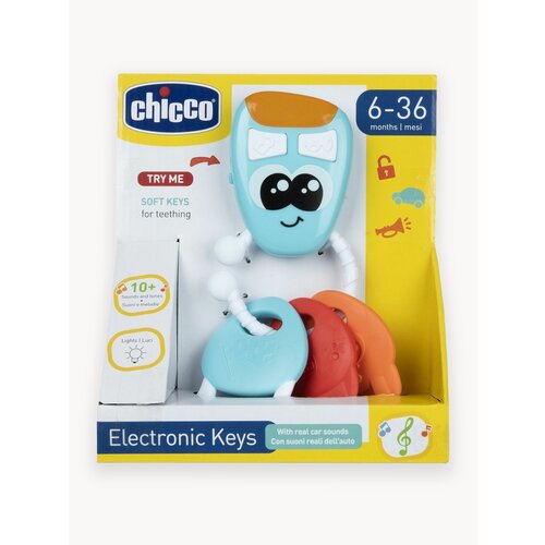 фото Интерактивная игрушка погремушка с прорезывателем chicco электронные ключи