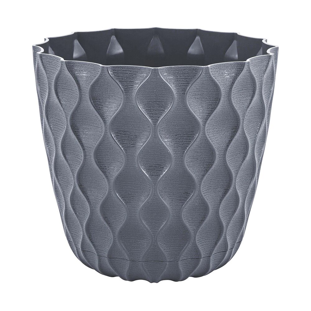 Горшок пластиковый Wave серый d145 см h13 см 14 л