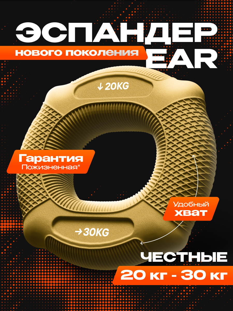 Нагрузка - 20кг - 30кг эспандер кистевой FITFILIP, модель EAR