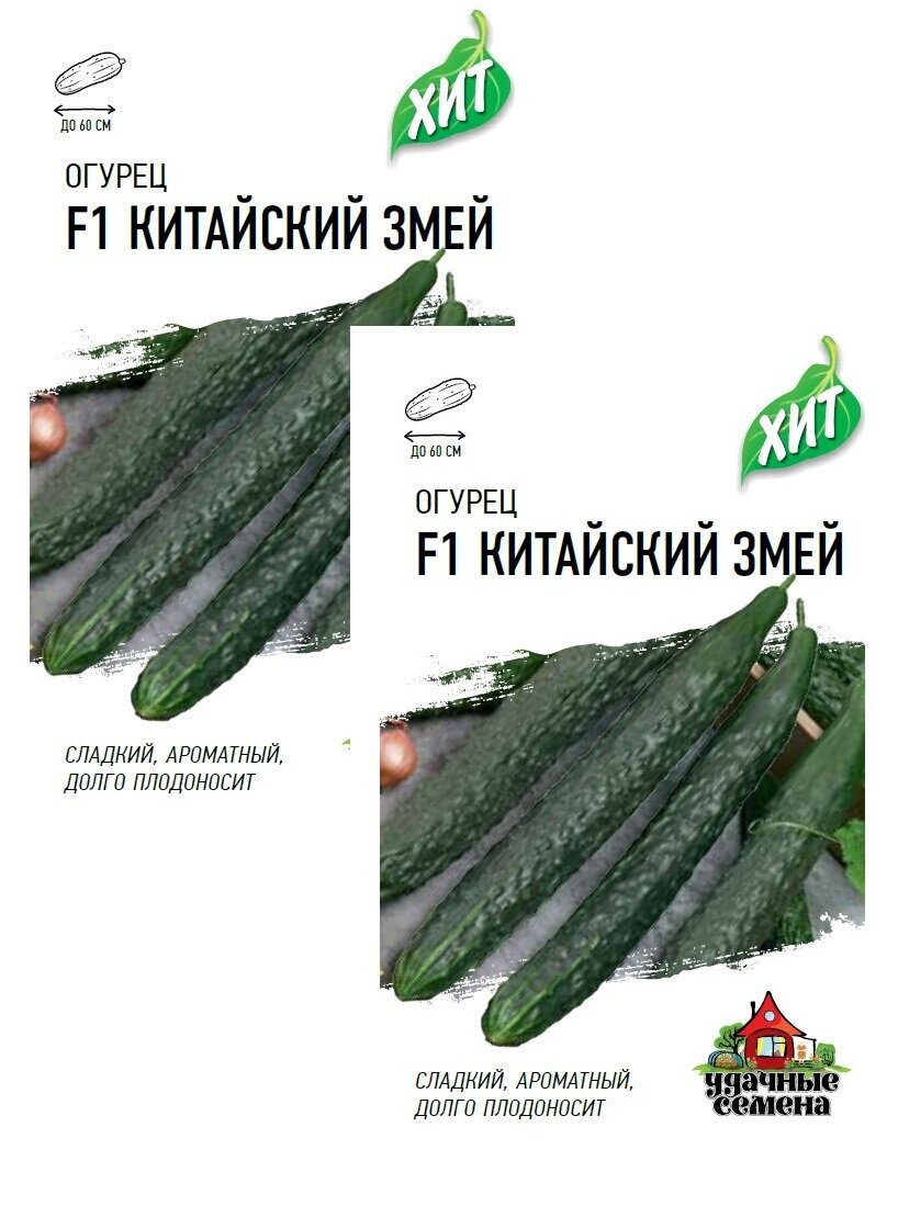 Семена Огурец Китайский змей F1 (03 г) 2 пакета Агрофирма Гавриш