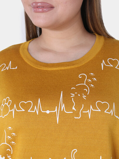 Свитер , размер OneSize, горчичный — фото 1