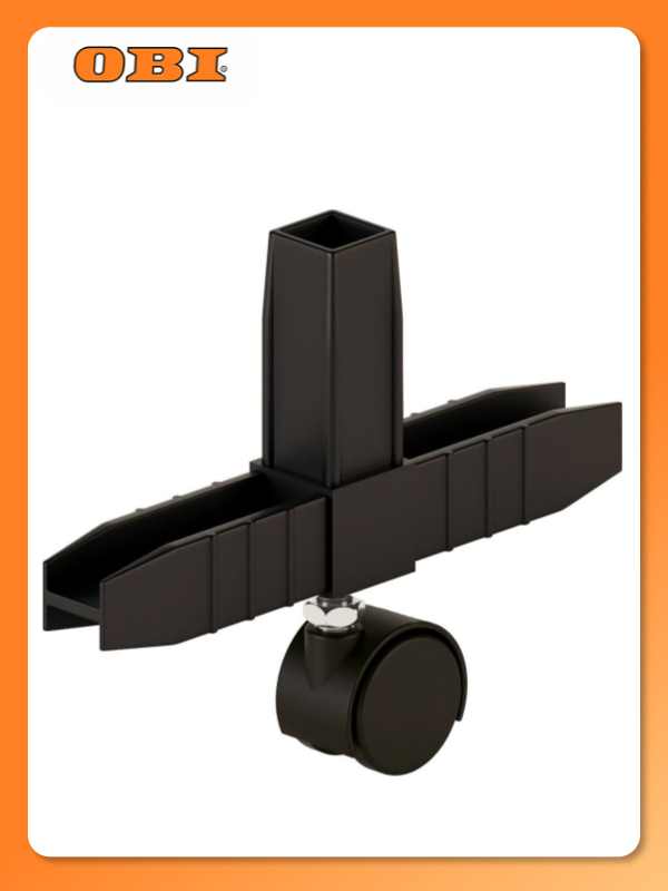 Коннектор найди 32D  с колесной опорой  черный  пластик  100 см