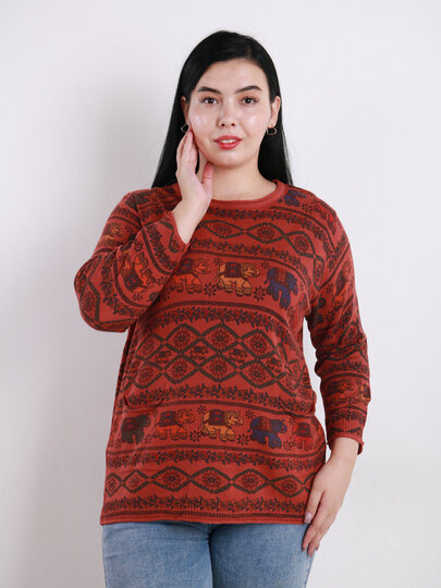 Свитер , размер OneSize, рыжий — фото 1