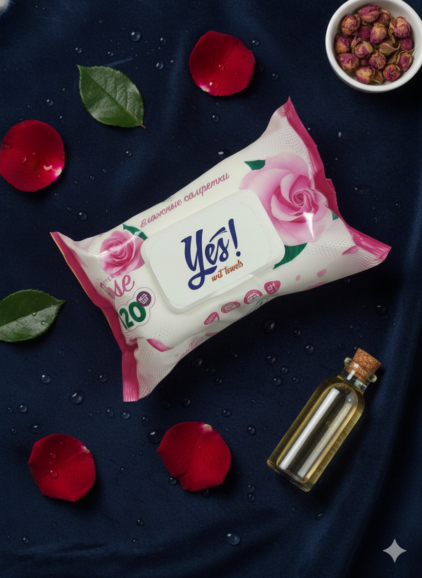 Влажные салфетки "Yes", для детей, антибактериальные, 120 штук