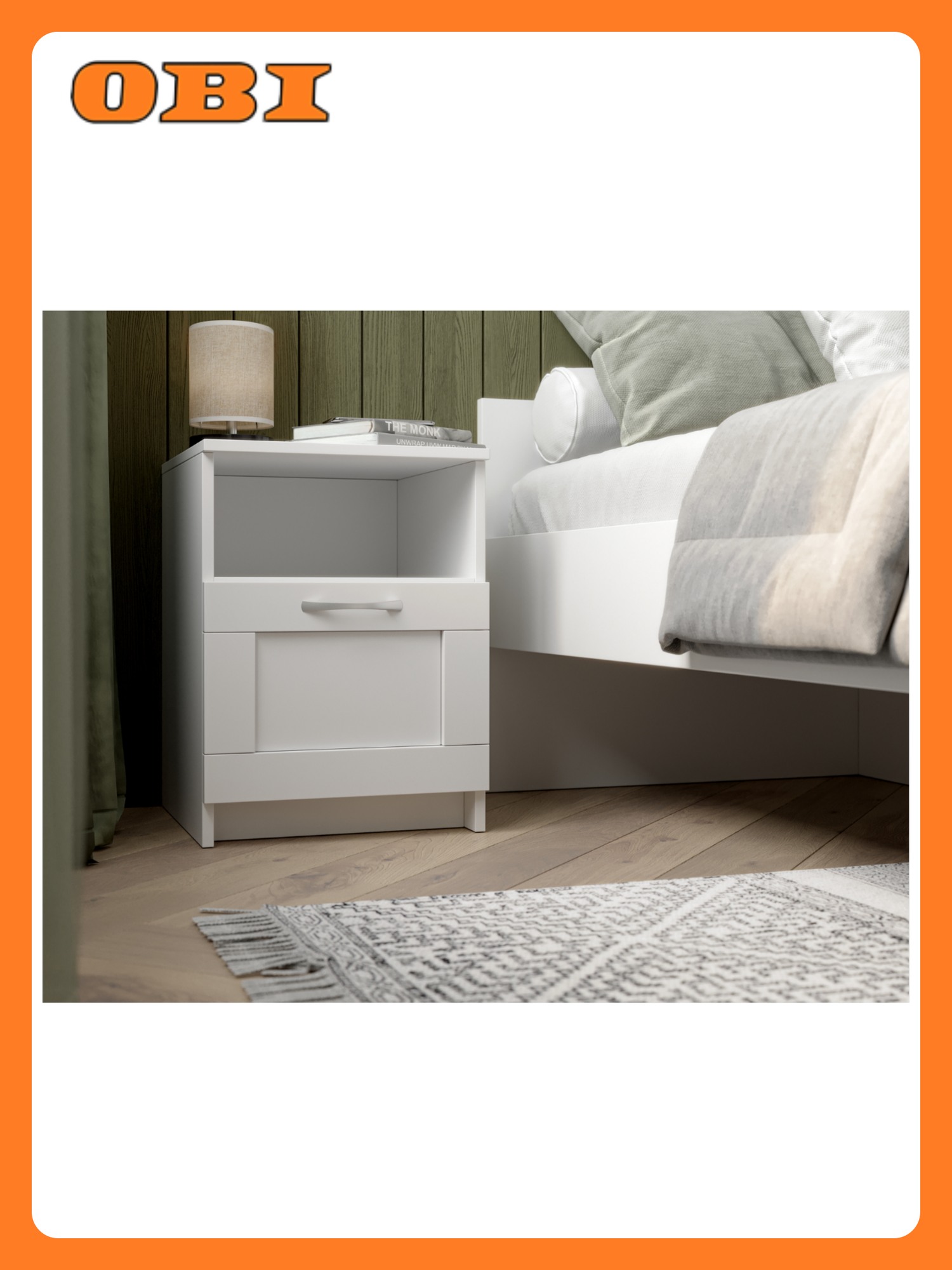 Тумба прикроватная Шведский стандарт Сириус 39х41х53 см белая