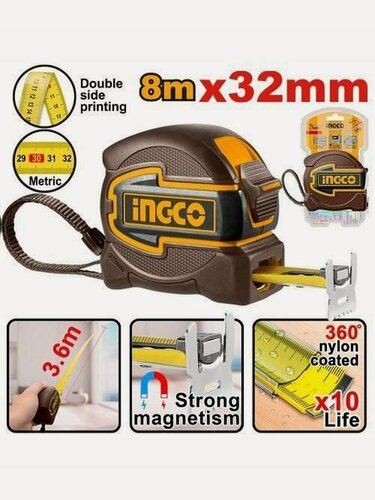 Изображение товара Измерительная рулетка 8х32 мм с магнитным захватом INGCO HSMT80832M INDUSTRIAL
