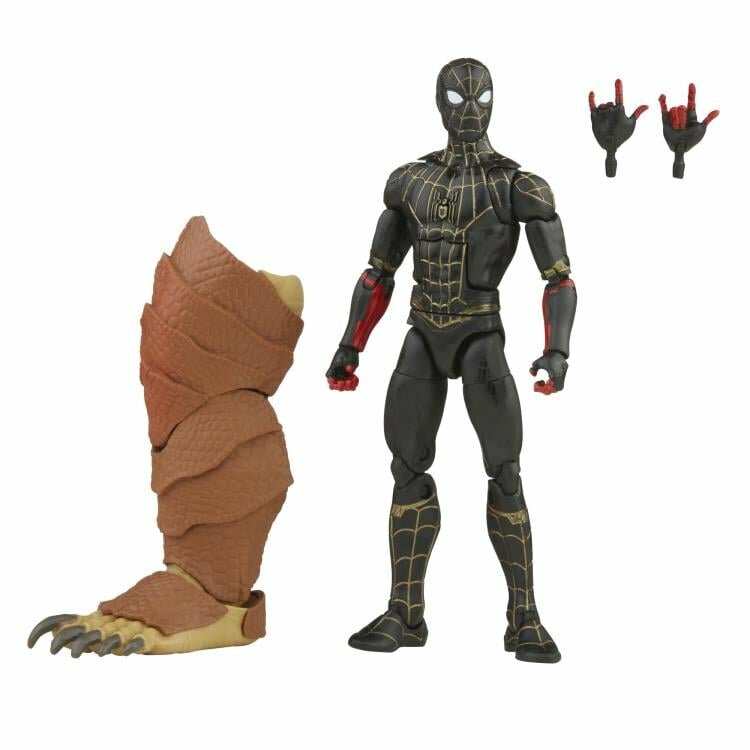 Marvel Legends Spider-Man: No Way Home Black&Gold Suit, 15,24 см, аксессуары, Armadillo BAF — фото 1