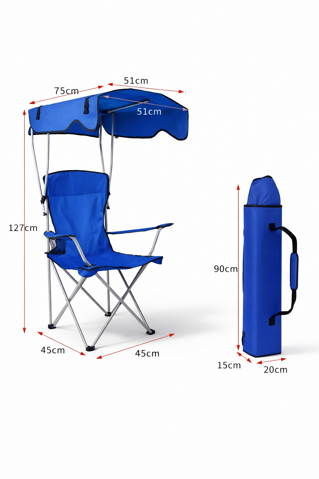 Складной стул в чехле для рыбалки кемпинга пикника и отдыха на природе портативный