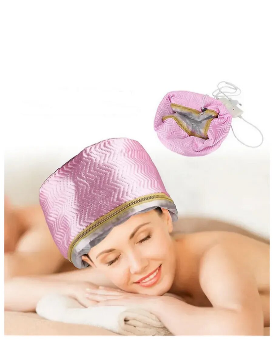 Термошапка для волос и спа-процедур, перламутровая