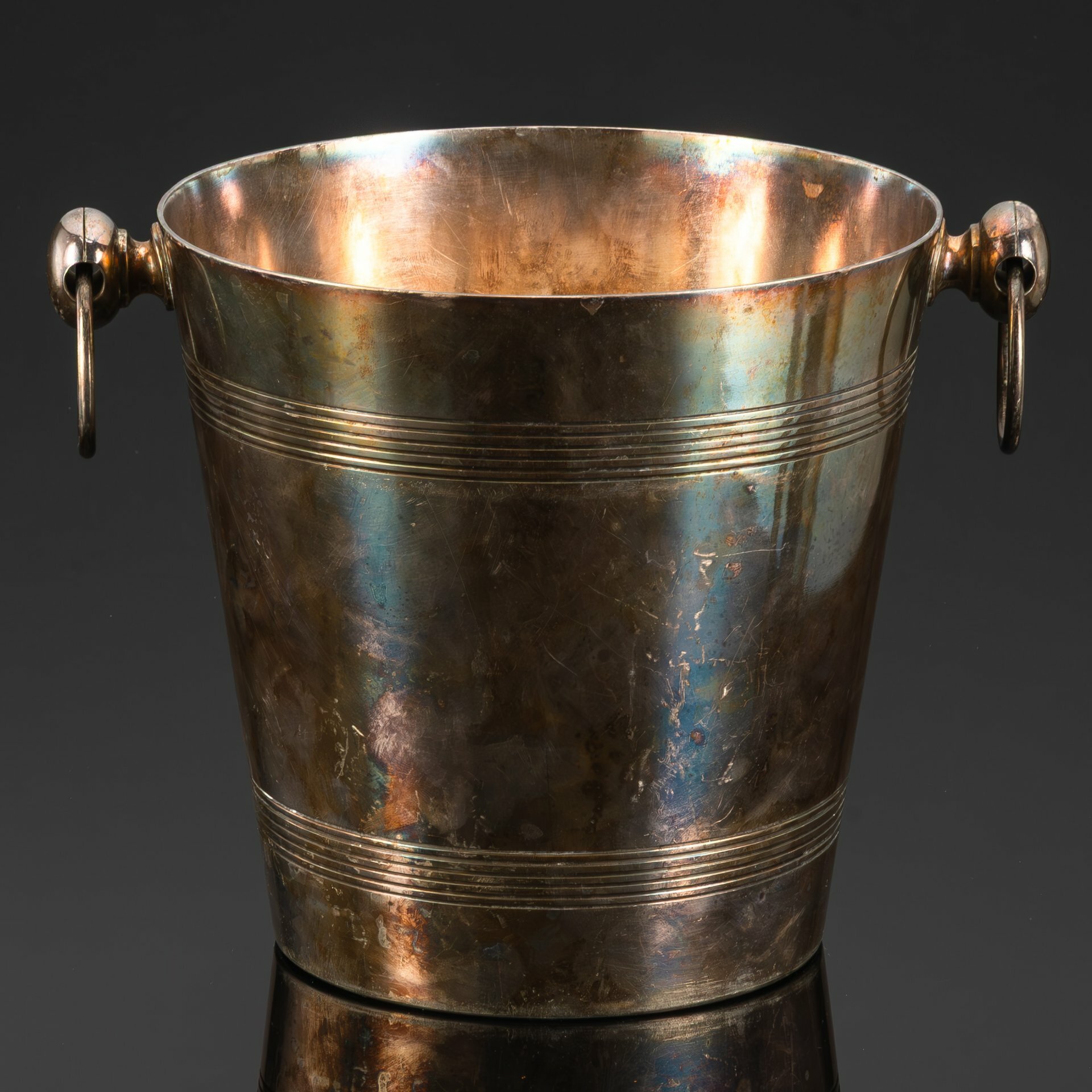 Ведро для льда и шампанского, металл, серебрение, Западная Европа, 1960-1980 гг.