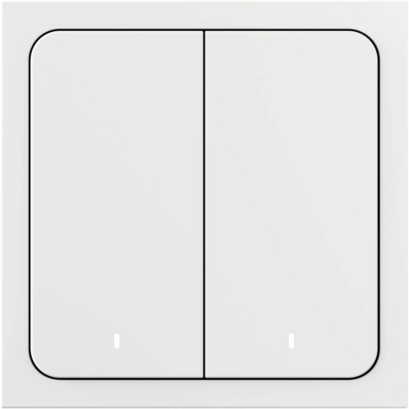 Умный выключатель Яндекс 2-клавишный, универсальный, белый (YNDX-00535)