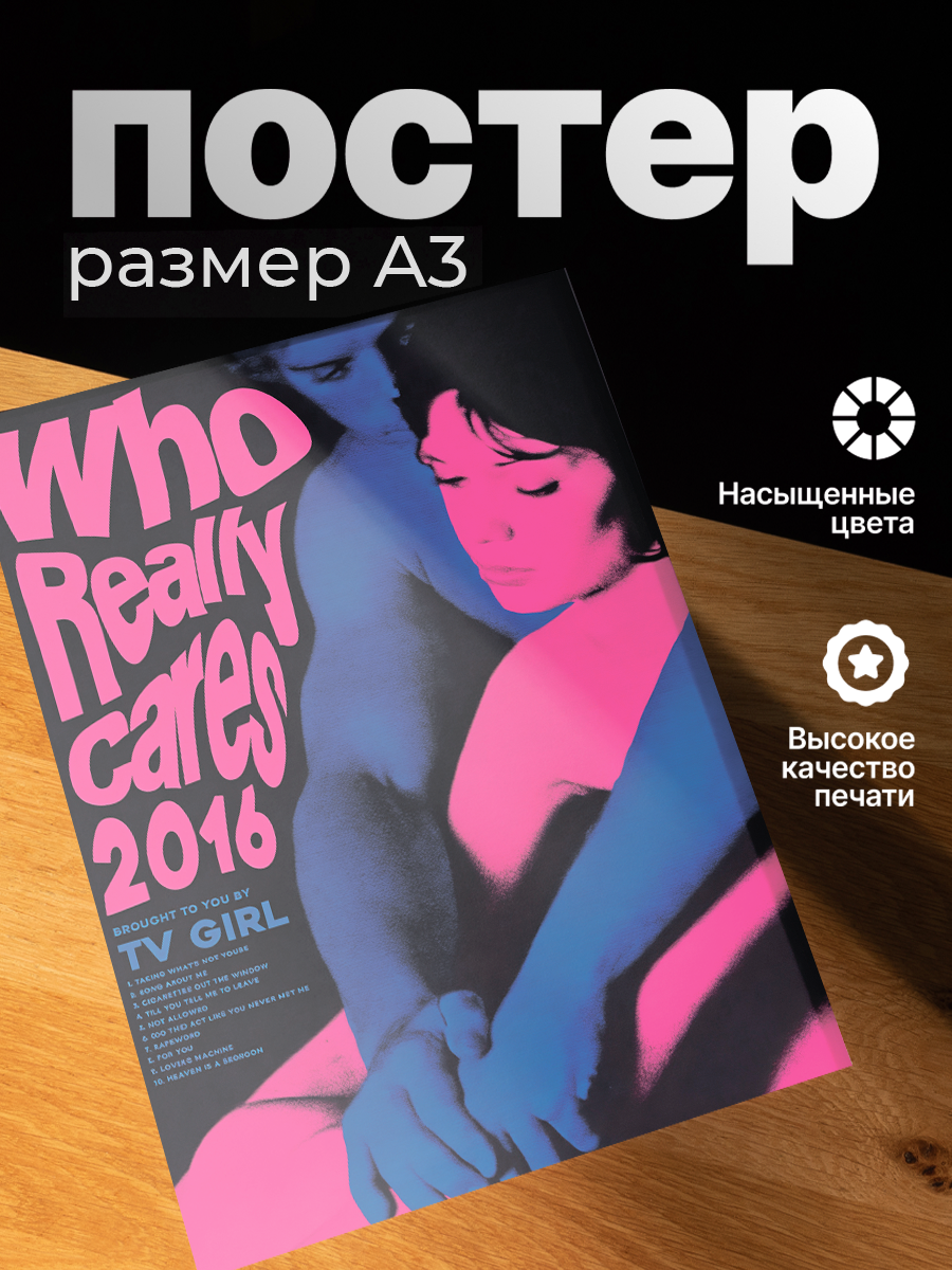 Постер ZEKEKS "TV GIRL Who", формат А3, без рамы, 29x42 см, цифровая печать