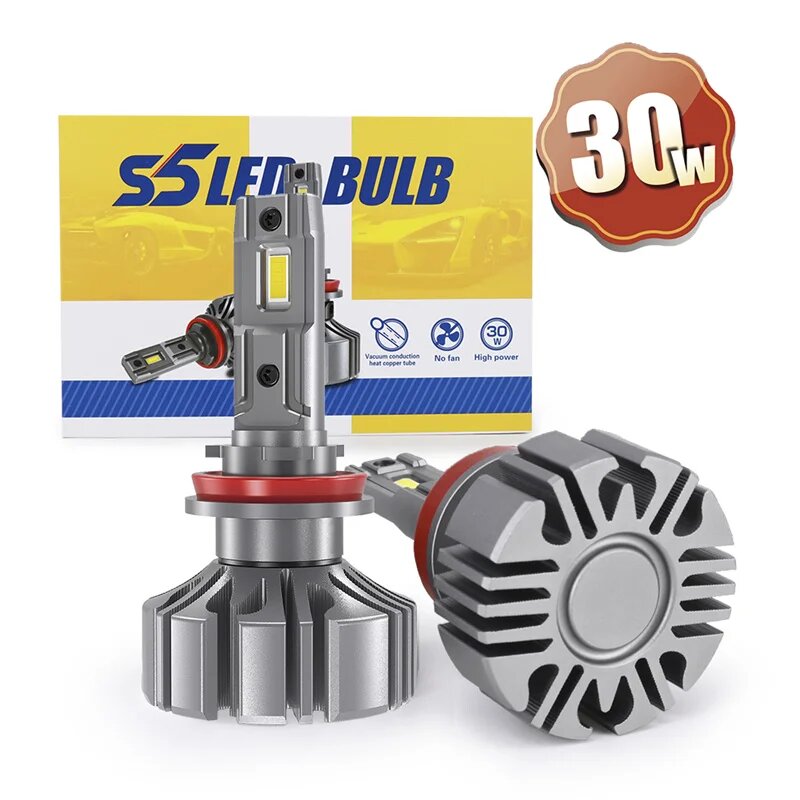Светодиодная лампа H11 6000K, 60 Вт, Canbus